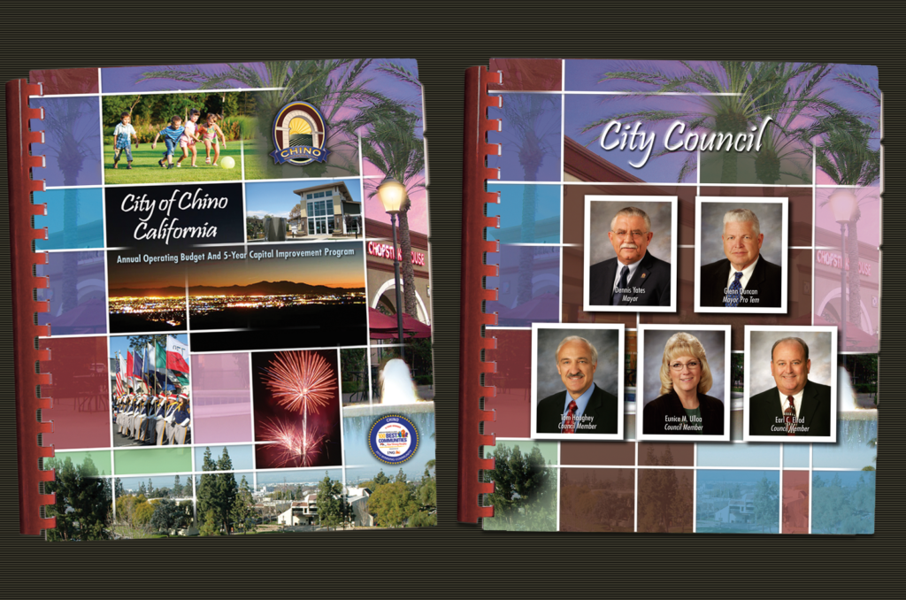 Graphic Design, City of Chino Budget Book