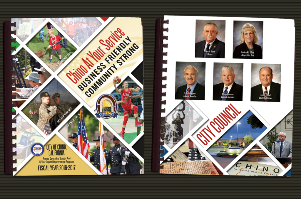 Graphic Design, City of Chino Budget Book