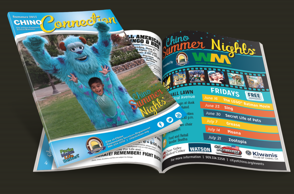 Graphic Design, City of Chino Connection Magazine