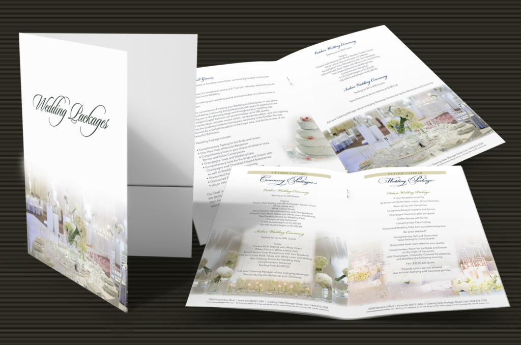 Graphic Design, Hilton Wedding Package