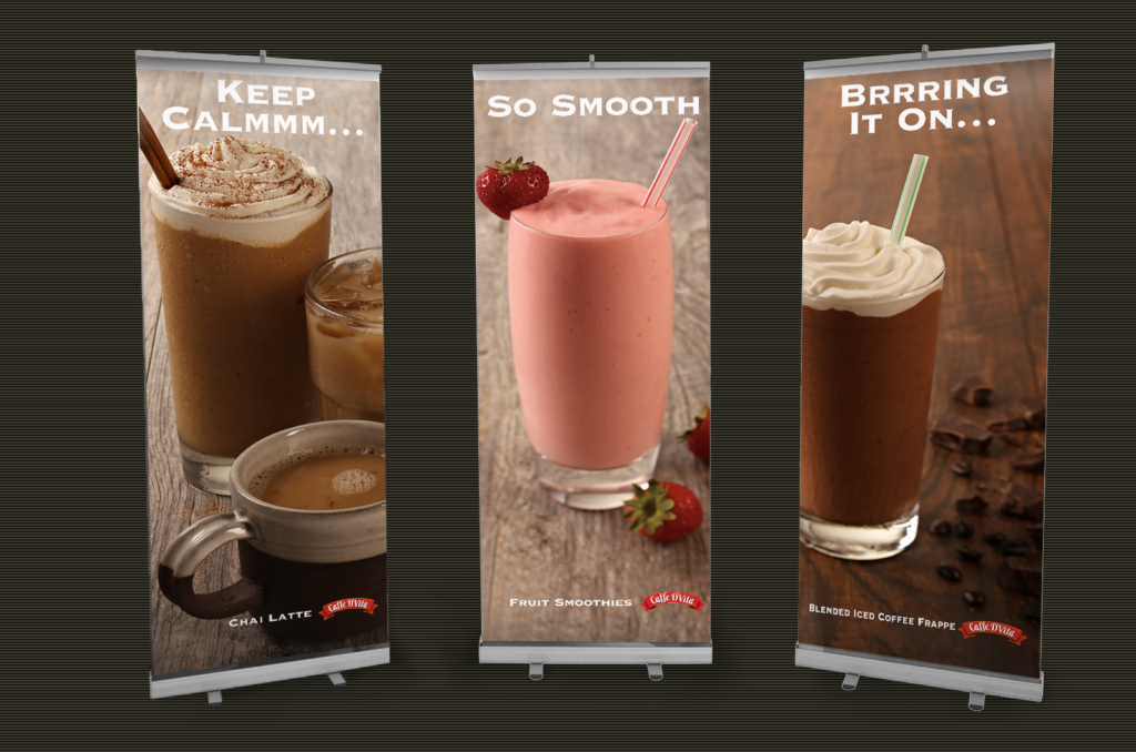 Large Format Printing: Caffe D'Vita Rollup Banners