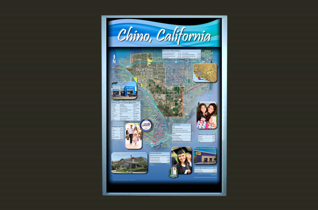 Large Format Printing: City of Chino Backlit Display