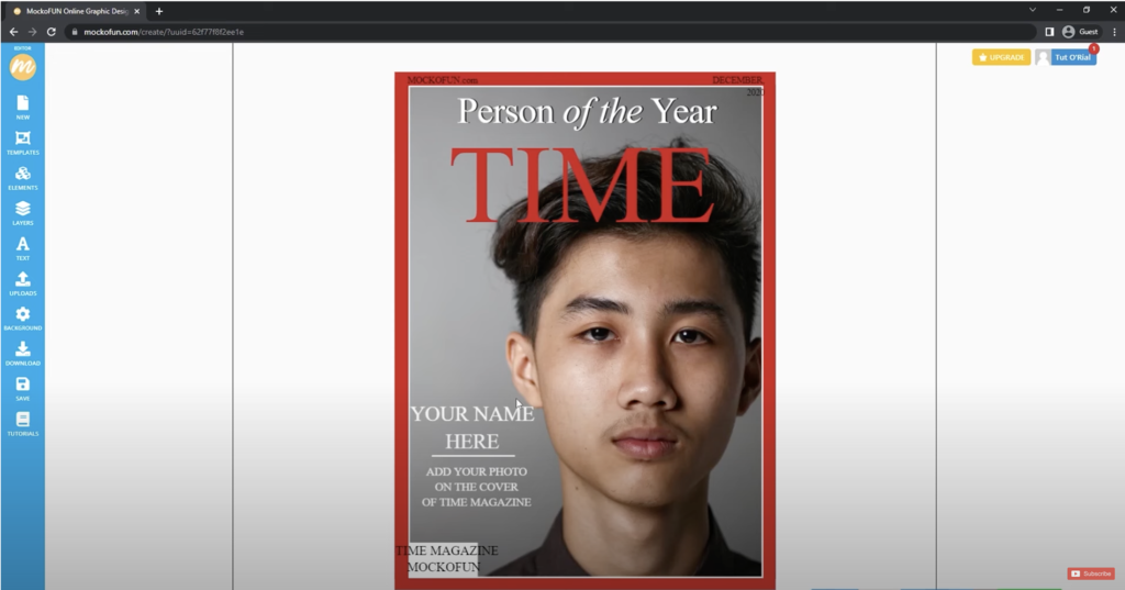 Time Magazine Cover Photoshop Mockup