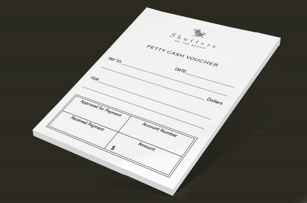 Petty Cash Form Pad