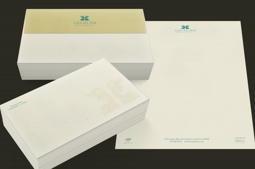 Hotel Casa Del Mar Letterhead & Envelope Stationery