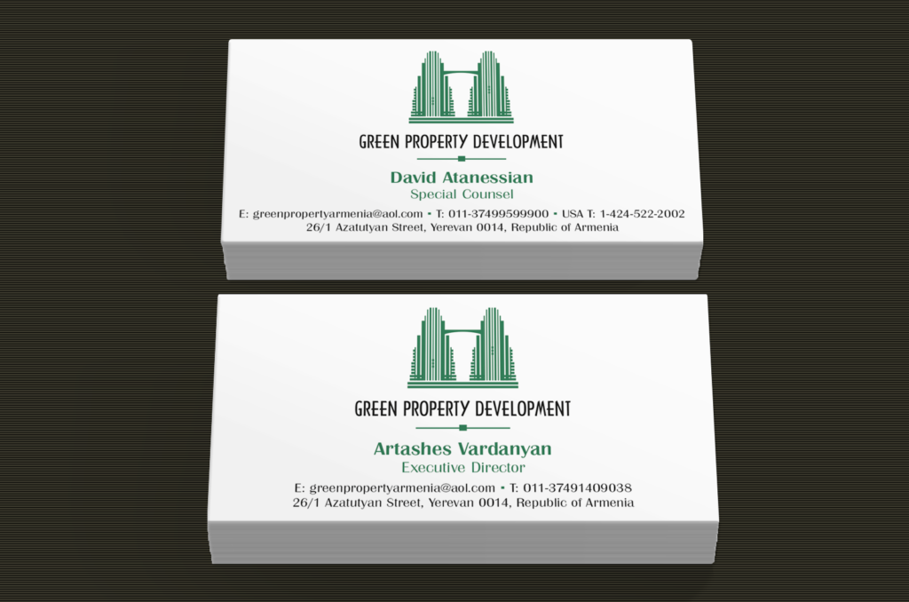 Green Property Development Business Cards