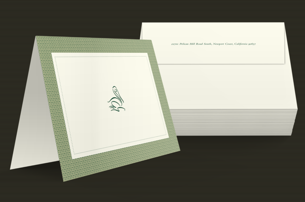 Pelican Hill Resort Guest Greeting Card & Envelope  Stationery