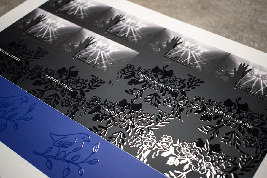 Spot UV Coating as part of the graphic design