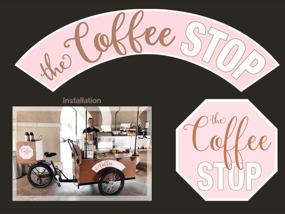 Langham Pasadena Stickers for Coffee Cart